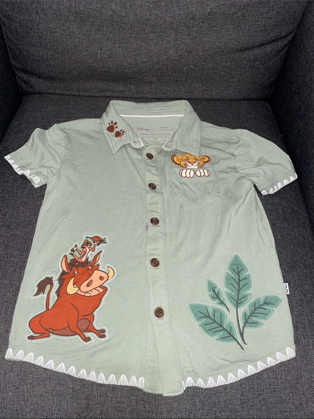 Little Sleepies Simba Jungle Trio Button Down Shirt
